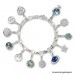 Silberdream SilberDream Charm Blume Zirkonia 925er Silber Armband Anhänger FC888W