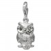 Silberdream SilberDream Charm Eule Zirkonia 925er Silber Armband Anhänger FC725W