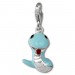 Silberdream SilberDream Charm funny Snake hellblau 925 Silber Armband Anhänger FC870H