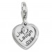 Silberdream SilberDream Charm Herz mit Botschaft 925er Silber Armband Anhänger FC905J