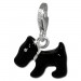 Silberdream SilberDream Charm Hund schwarz 925er Armband Anhänger FC830S