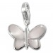 Silberdream SilberDream Charm Schmetterling perlmutt weiß 925er Silber FC1041W