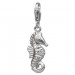 Silberdream SilberDream Charm Seepferd Zirkonia 925 Silber Armband Anhänger FC682