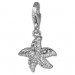 Silberdream SilberDream Charm Seestern weiß 925 Silber Armband Anhänger FC643