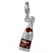 Silberdream SilberDream Charm Sektflasche 925 Silber Armband Anhänger FC877R