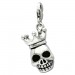 Silberdream SilberDream Charm Totenkopf mit Krone 3D 925er Armband Anhänger FC694
