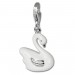 Silberdream SilberDream Charm Weißer Schwan 925 Silber Armband Anhänger FC645