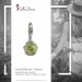 Silberdream SilberDream Charm Zirkonia Kugel Grün Armband Anhänger FC200G