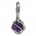 Silberdream SilberDream Charm Zirkonia Kugel lila Armband Anhänger FC200V
