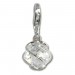 Silberdream SilberDream Charm Zirkonia Kugel weiß Armband Anhänger FC200W