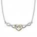 Silberdream SilberDream Collier Bicolor Kette Tribal Herz 925 Sterling Silber 45cm SDK50045Y