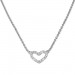 Silberdream SilberDream Collier Herz Kette Zirkonia weiß 925er Silber Damen 42cm SDK29142J