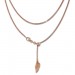 Silberdream SilberDream Collier Kette Flügel rosevergoldet 925er Silber Damen 45cm SDK23445E