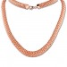 Silberdream SilberDream Collier Kette Geflecht Rose Vergoldet Damen Ca. 45cm SDK22045E