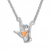 Silberdream SilberDream Collier Kette Handzeichen -Ich Liebe Dich- 925 Silber 46cm SDK50844E