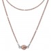 Silberdream SilberDream Collier Kette Kugel Blatt rose 925 Silber Damen 46cm SDK24146E