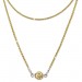 Silberdream SilberDream Collier Kette Kugel Blatt vergoldet 925 Silber Damen 46cm SDK24146Y