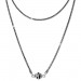 Silberdream SilberDream Collier Kette Kugel Welle geschwärzt 925 Silber Damen 46cm SDK24446S