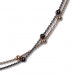 Silberdream SilberDream Collier Kette Kugeln Rose Und Schwarz 925er Damen 42cm SDK22442F