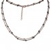 Silberdream SilberDream Collier Kette Kugeln Rose Und Schwarz 925er Damen 42cm SDK22442F