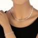 Silberdream SilberDream Collier Kette Matt Zirkonia Weiß 925er Silber 45cm SDK447W