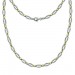 Silberdream SilberDream Collier Oval 925 Silber vergoldet Zirkonia Damen 45cm Kette SDK4800T
