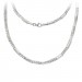Silberdream SilberDream Collier Rechteck 925 Silber glanz matt 45cm Kette SDK4795M