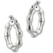Silberdream SilberDream Creole Bamboo 2,5cm 925 Sterling Silber Damen Ohrring SDO67252