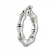 Silberdream SilberDream Creole Bambus 2,5cm 925 Sterling Silber Damen Ohrring SDO67232