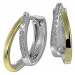 Silberdream SilberDream Creole Bicolor Double 925 Sterling Silber Damen Ohrringe SDO4436T
