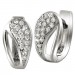 Silberdream SilberDream Creole Blattform Zirkonia weiß 925 Sterling Silber Damen SDO4326W