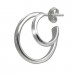Silberdream SilberDream Creole Double 925 Sterling Silber Damen Ohrringe SDO4453J