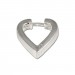 Silberdream SilberDream Creole Herz Matt 925 Sterling Silber Ohrring SDO304