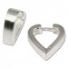Silberdream SilberDream Creole Herz matt 925 Sterling Silber Ohrring SDO304