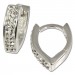 Silberdream SilberDream Creole Herz Zirkonia weiß 925 Silber Ohrring SDO310W