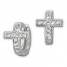 Silberdream SilberDream Creole Kreuz Zirkonia weiß 925 Sterling Silber Damen SDO398W