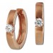 Silberdream SilberDream Creole rose vergoldet Zirkonia Ohrring 925 Silber Schmuck SDO0037WE