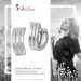 Silberdream SilberDream Creole Welle 925 Sterling Silber Damen Ohrringe SDO4455J