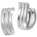 Silberdream SilberDream Creole Welle 925 Sterling Silber Damen Ohrringe SDO4455J