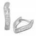 Silberdream SilberDream Creole Welle Zirkonia 925 Sterling Silber Damen Ohrring SDO377W