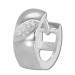 Silberdream SilberDream Creole Zirkonia-Blatt Weiß 925 Sterling Silber Damen SDO4268W