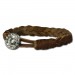 Silberdream SilberDream Damen Lederarmband braun Glitzerverschluss Armband LAP522B