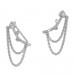 Silberdream SilberDream Ear Cuff Herz Kettchen Zirkonia Ohrring Ohrklemme 925 Silber GSO454W