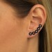 Silberdream SilberDream Ear Cuff Kreise Zirkonia Schwarz Ohrringe 925 Silber GSO425S