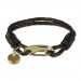 Silberdream SilberDream Edelstahl golden Lederarmband braun Bolo-Armband LAP514B