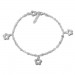 Silberdream SilberDream Fußkette Blümchen Offen 25,5cm 925 Sterling Silber SDF2105