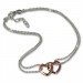 Silberdream SilberDream Fußkette Doppel Herz Rose vergoldet und 925er Silber SDF0263T