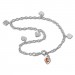 Silberdream SilberDream Fußkette Herz 23cm Zirkonia bernstein Silber SDF2013Y