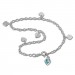 Silberdream SilberDream Fußkette Herz 23cm Zirkonia hellblau Silber SDF2013H