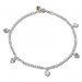 Silberdream SilberDream Fußkette Herz 25cm Zirkonia Bernstein Silber SDF2015Y